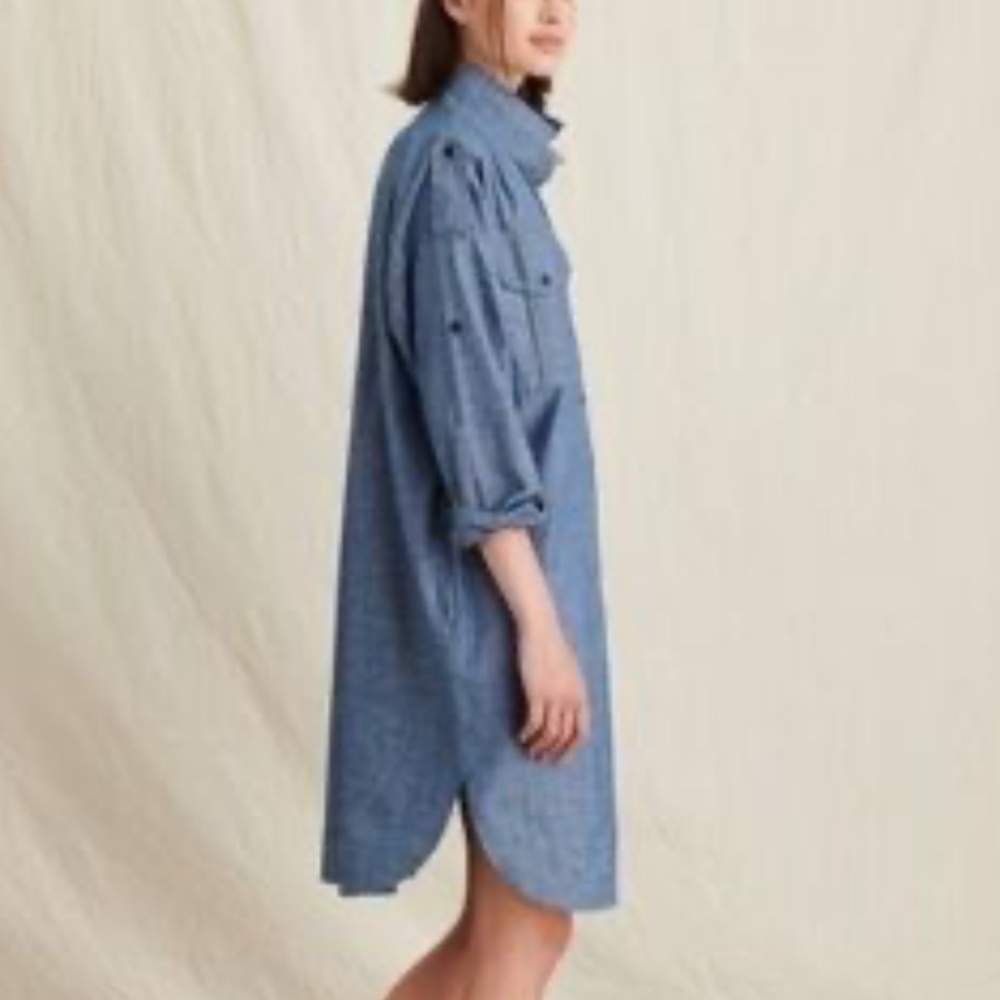 Alex Mill Indigo Chambray Shirt Dress